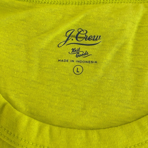 J. Crew sz M sz L Yellow Crew Neck Tie Back Sleeveless T-shirt - Picture 4 of 11
